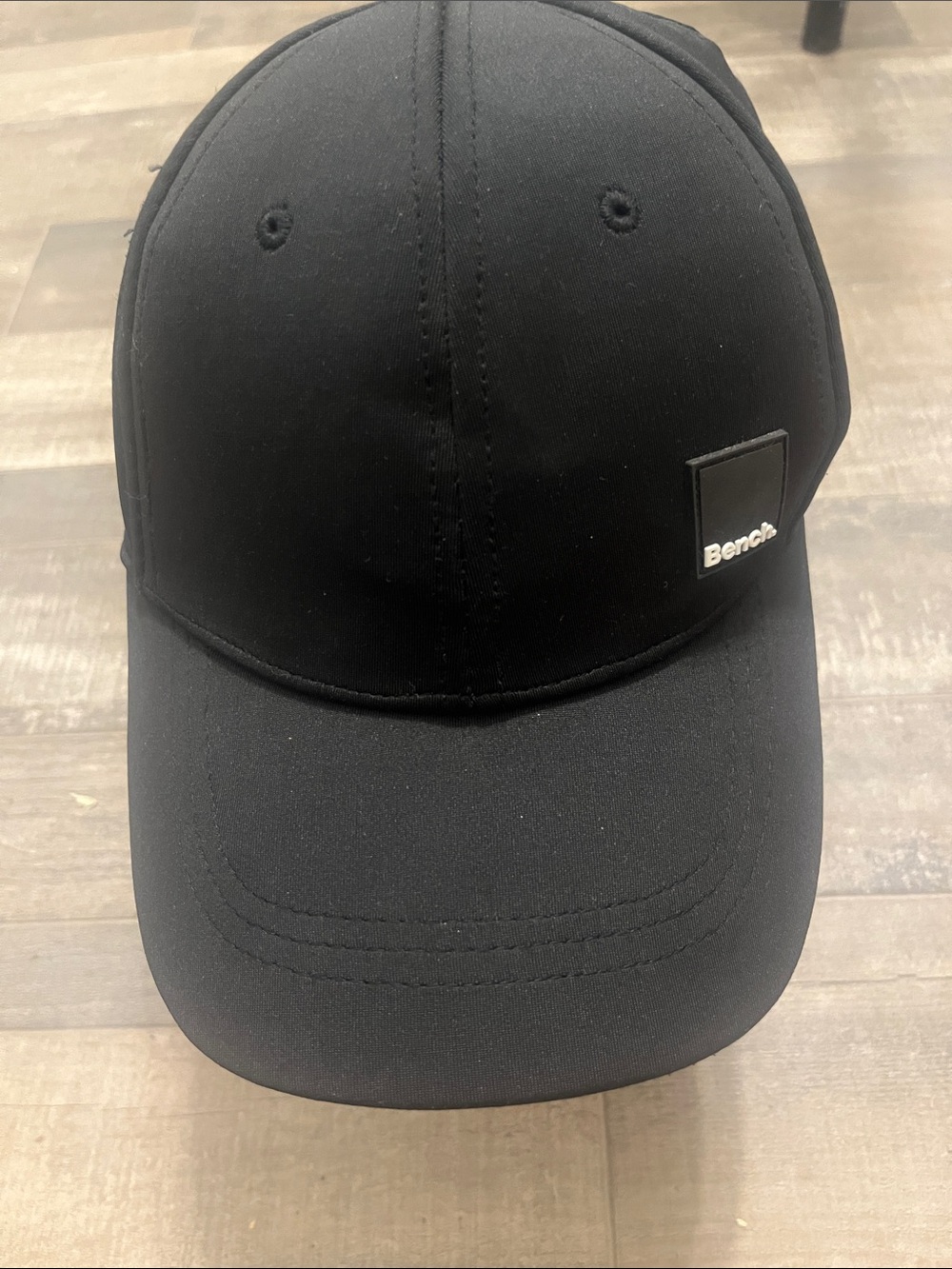 Bench Black Logo Baseball Hat with Subtle Plaque
